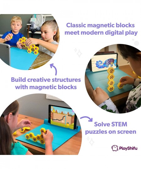 PlayInteractive STEM Toys - Plugo Link (Kit + App) | Educational Toy for Kids 4-10 Years | Brain Games | Magnetic Building Bl...