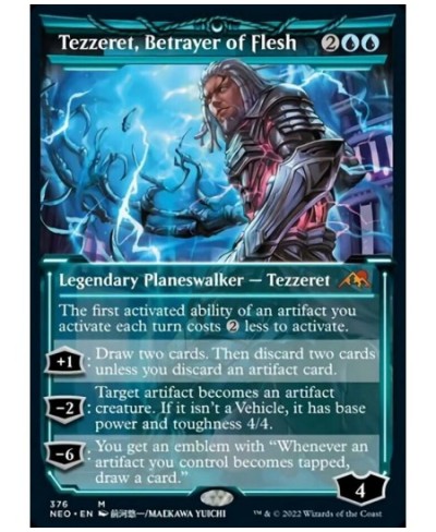 Magic: the Gathering - Tezzeret Betrayer of Flesh (376) - Showcase - Kamigawa: Neon Dynasty $15.48 - Trading Cards & Accessories