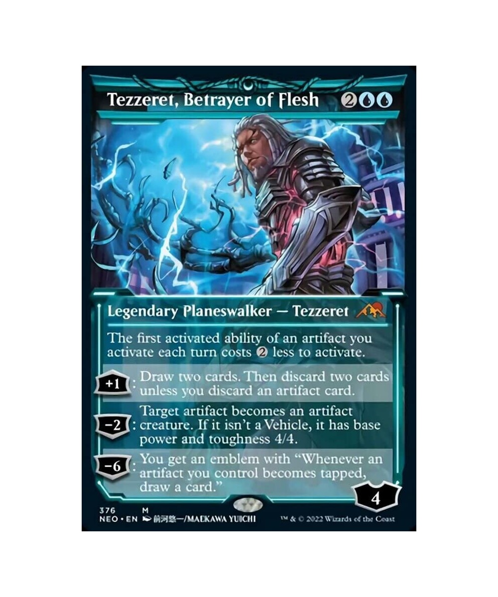 Magic: the Gathering - Tezzeret Betrayer of Flesh (376) - Showcase - Kamigawa: Neon Dynasty $15.48 - Trading Cards & Accessories