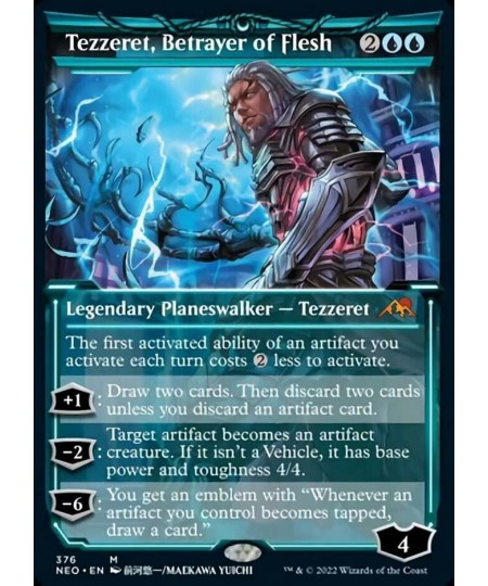 Magic: the Gathering - Tezzeret Betrayer of Flesh (376) - Showcase - Kamigawa: Neon Dynasty $15.48 - Trading Cards & Accessories