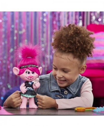 DreamWorks World Tour Pop-to-Rock Poppy Singing Doll with 2 Different Looks and Sounds Toy Sings Just Want to Have Fun (Engli...