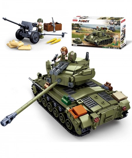 WWII-Medium Tank M26E1/Super Pershing Building Blocks Toy 2 in 1 Educational Learning Construction Toys Set for Kids Boys Gri...