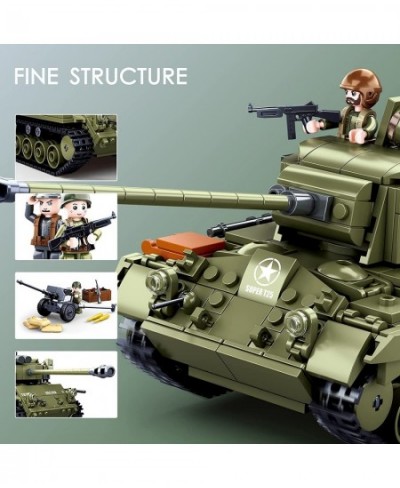 WWII-Medium Tank M26E1/Super Pershing Building Blocks Toy 2 in 1 Educational Learning Construction Toys Set for Kids Boys Gri...