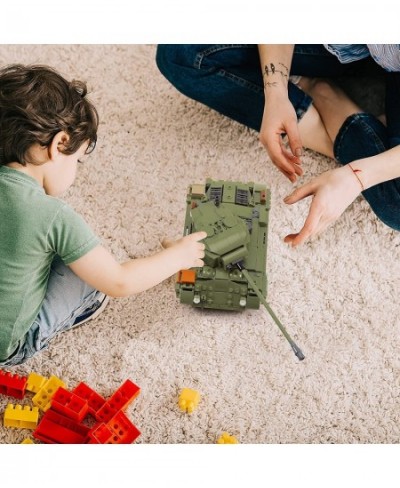 WWII-Medium Tank M26E1/Super Pershing Building Blocks Toy 2 in 1 Educational Learning Construction Toys Set for Kids Boys Gri...