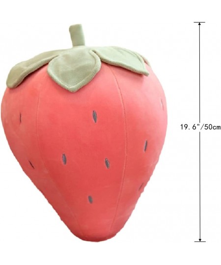 Cute Fruit Kids Pillow Stuffed Strawberry Plush Pillows Super Soft Girls Pillows Cushion Seat for Kids Toys (Pink 19.6"/50cm)...