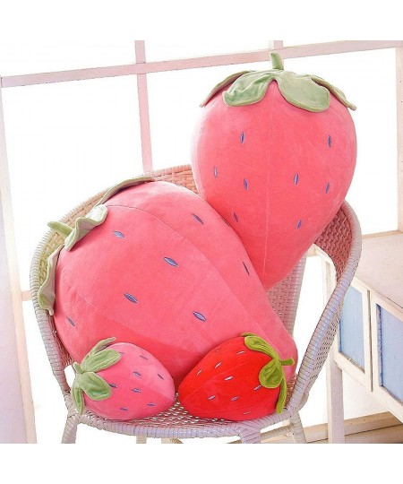 Cute Fruit Kids Pillow Stuffed Strawberry Plush Pillows Super Soft Girls Pillows Cushion Seat for Kids Toys (Pink 19.6"/50cm)...