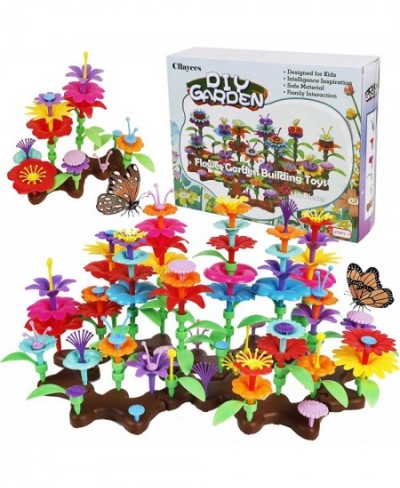 148 Pcs Flower Garden Building Toy Set for Kids Building Blocks Pretend Gardening Set Preschool Educational Activity Stem Flo...