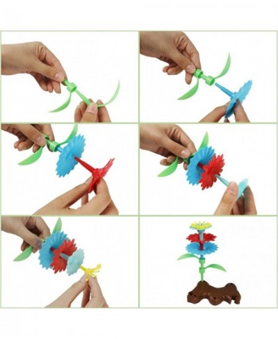 148 Pcs Flower Garden Building Toy Set for Kids Building Blocks Pretend Gardening Set Preschool Educational Activity Stem Flo...