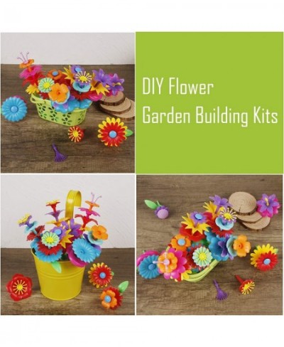 148 Pcs Flower Garden Building Toy Set for Kids Building Blocks Pretend Gardening Set Preschool Educational Activity Stem Flo...