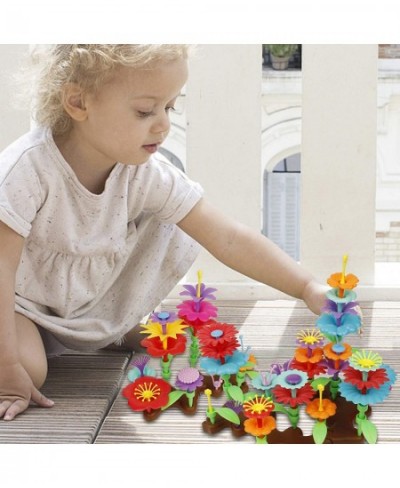 148 Pcs Flower Garden Building Toy Set for Kids Building Blocks Pretend Gardening Set Preschool Educational Activity Stem Flo...