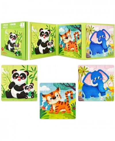 3 in 1 Magnetic Travel Puzzle for Kids Ages 3-5 Years Old Animal Beginner Puzzles Tri-Fold Book Portable Puzzles for Boys and...