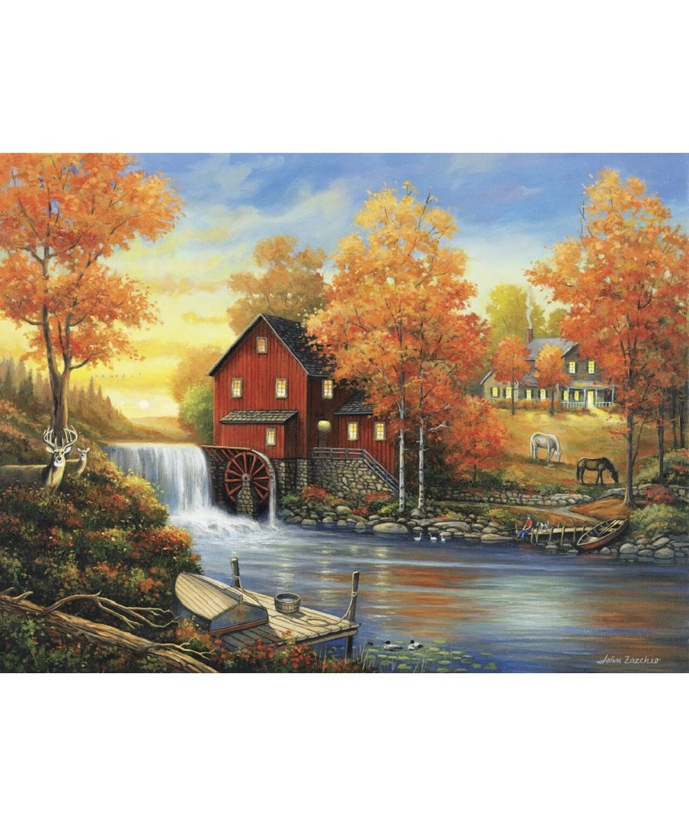 Sunset at The Old Mill 500 pc Jigsaw Puzzle $29.70 - Jigsaw Puzzles