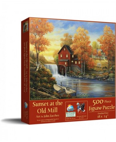 Sunset at The Old Mill 500 pc Jigsaw Puzzle $29.70 - Jigsaw Puzzles