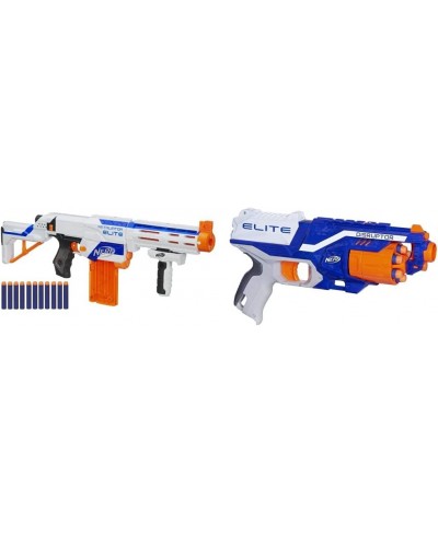 N-Strike Elite Retaliator Blaster (Colors May Vary) & Disruptor Elite Blaster -- 6-Dart Rotating Drum Slam Fire Includes 6 Of...