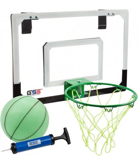 GSE Over-The-Door Pro Basketball Hoop with Basketball & Pump Basketball Hoop Set for Home & Office Indoor Basketball Game Set...