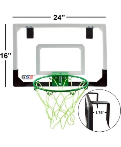 GSE Over-The-Door Pro Basketball Hoop with Basketball & Pump Basketball Hoop Set for Home & Office Indoor Basketball Game Set...