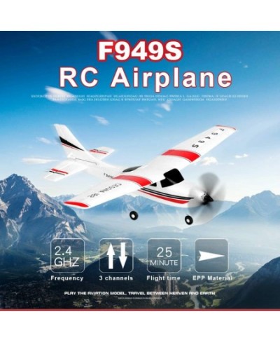 WLtoys F949S RC Airplane 2.4Ghz 3CH RC Plane with Gyroscope EPP Remote Control Airplane Easy to Fly RC Aircraft with 2 Batter...