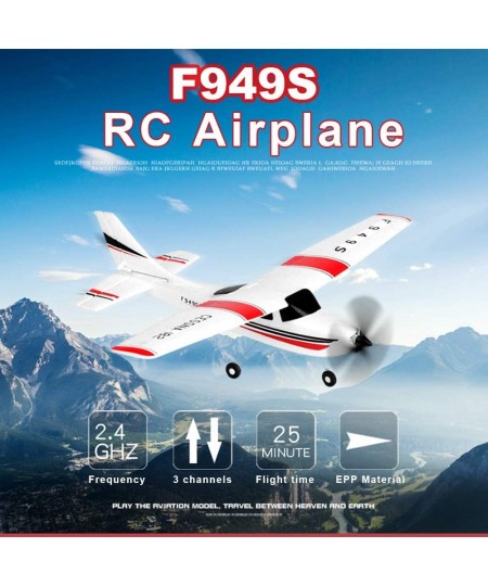 WLtoys F949S RC Airplane 2.4Ghz 3CH RC Plane with Gyroscope EPP Remote Control Airplane Easy to Fly RC Aircraft with 2 Batter...