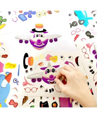 36 PCS Make a Face Stickers Make Your own Stickers Car and Airplane Sticker for Kids Stickers as Gift of Festival Reward Birt...