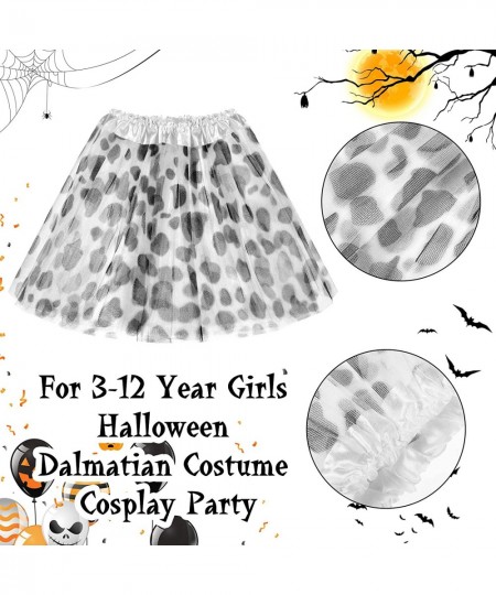 6 Pieces Dalmatian Tutu Spotted Dog Girls Skirt Costume for Kids Polka Dot Ballet Dance Tutu Costume Cosplay Party for Girls ...