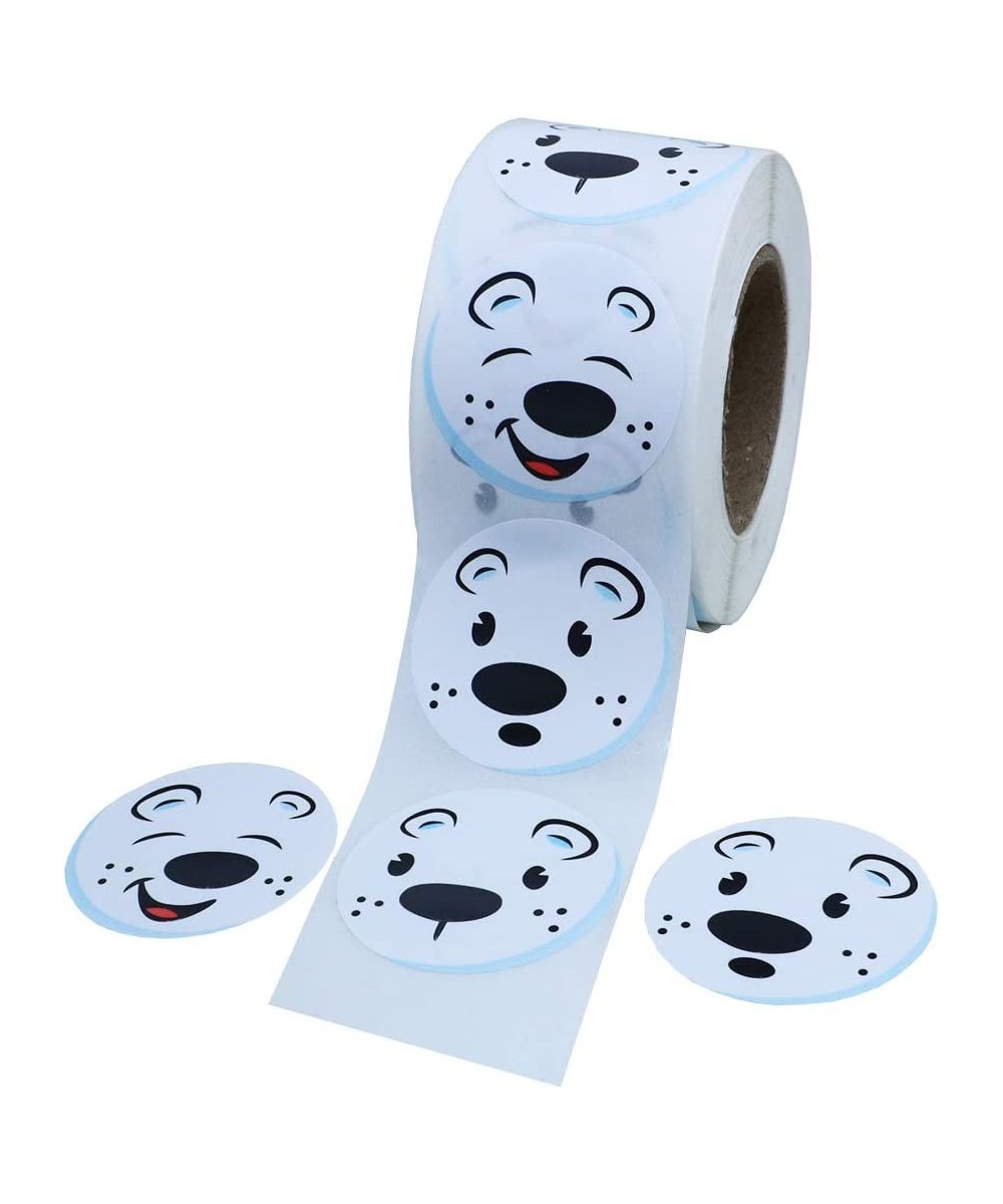 Cute Polar Bear Face Stickers Animal Stickers 1.5" Round $16.45 - Kids' Stickers