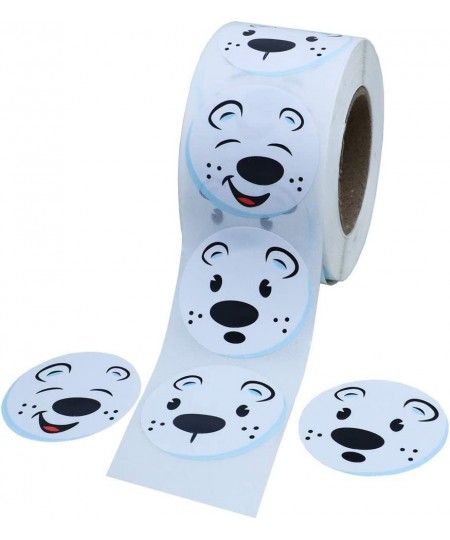 Cute Polar Bear Face Stickers Animal Stickers 1.5" Round $16.45 - Kids' Stickers