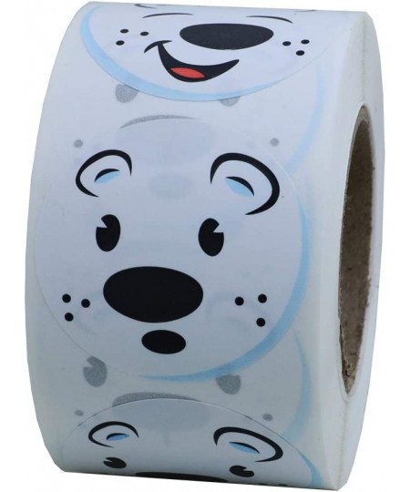 Cute Polar Bear Face Stickers Animal Stickers 1.5" Round $16.45 - Kids' Stickers