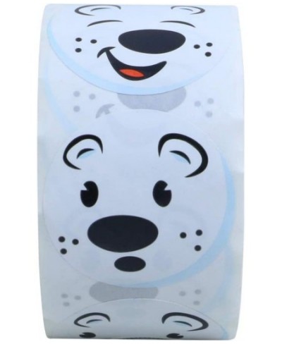 Cute Polar Bear Face Stickers Animal Stickers 1.5" Round $16.45 - Kids' Stickers