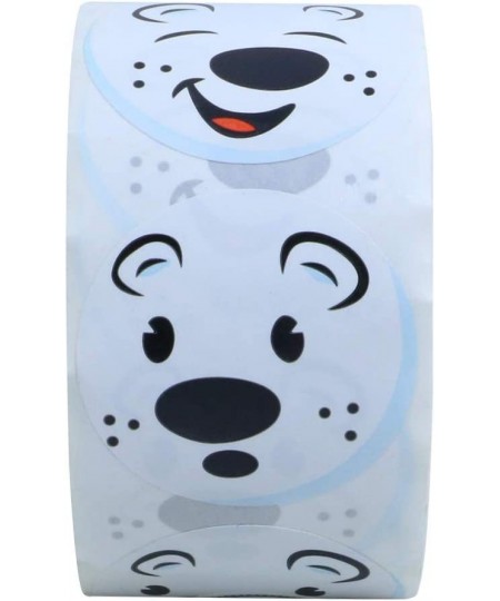 Cute Polar Bear Face Stickers Animal Stickers 1.5" Round $16.45 - Kids' Stickers