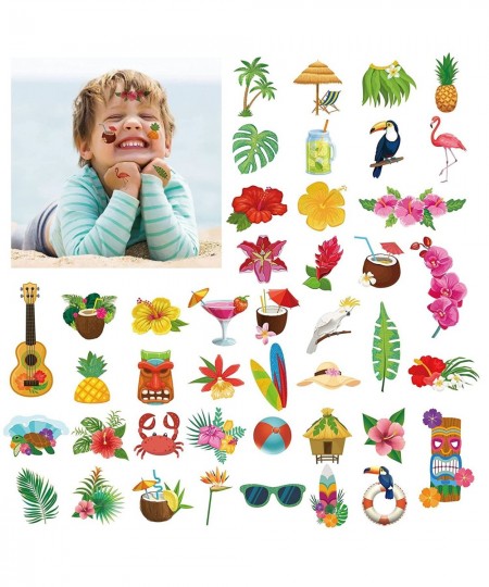 Hawaii Kids Temporary Tattoos 10sheets Fake Tattoos Beach Pool Birthday Party Supplies Gnome Decoration Stickers Art Craft Wa...