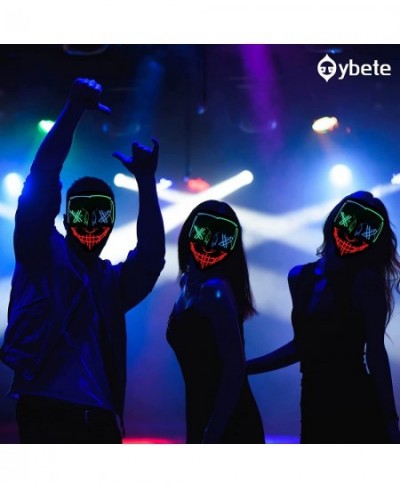 Halloween Glow Mask with 4 Light Modes LED Light Up Purge Mask for Festival Cosplay Fun Costume Party for Men/Women/Kids $27....