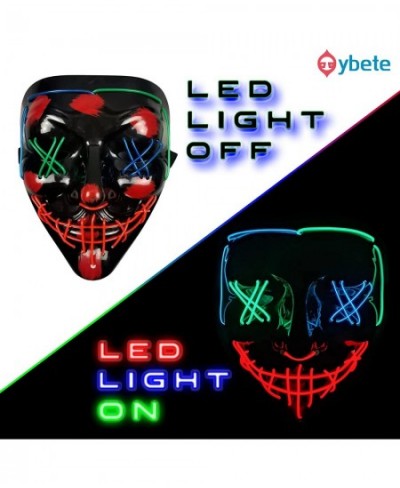 Halloween Glow Mask with 4 Light Modes LED Light Up Purge Mask for Festival Cosplay Fun Costume Party for Men/Women/Kids $27....