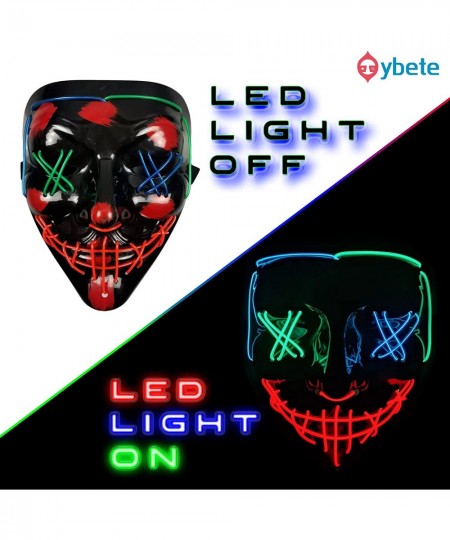 Halloween Glow Mask with 4 Light Modes LED Light Up Purge Mask for Festival Cosplay Fun Costume Party for Men/Women/Kids $27....