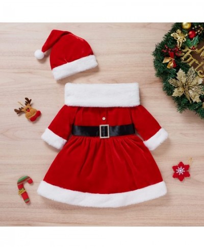 Little Toddler Baby Girl Christmas Outfits Red Plaid Long Sleeve Dress Princess Tulle Bow Tutu Skirt Dresses Xmas Clothes $17...