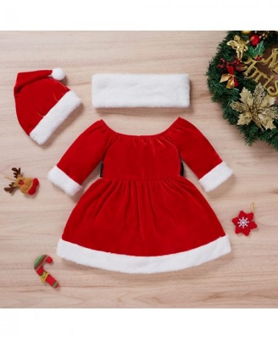 Little Toddler Baby Girl Christmas Outfits Red Plaid Long Sleeve Dress Princess Tulle Bow Tutu Skirt Dresses Xmas Clothes $17...