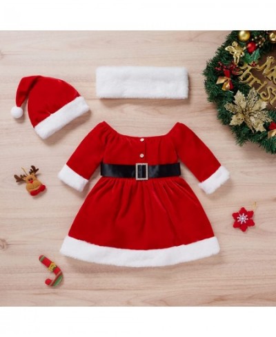 Little Toddler Baby Girl Christmas Outfits Red Plaid Long Sleeve Dress Princess Tulle Bow Tutu Skirt Dresses Xmas Clothes $17...