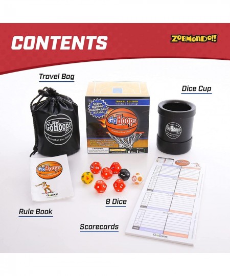 GoHoops Basketball Dice Game Play Basketball Anywhere with Fun Portable Custom Dice Set for Adults and Kids Ages 6+ $29.12 - ...