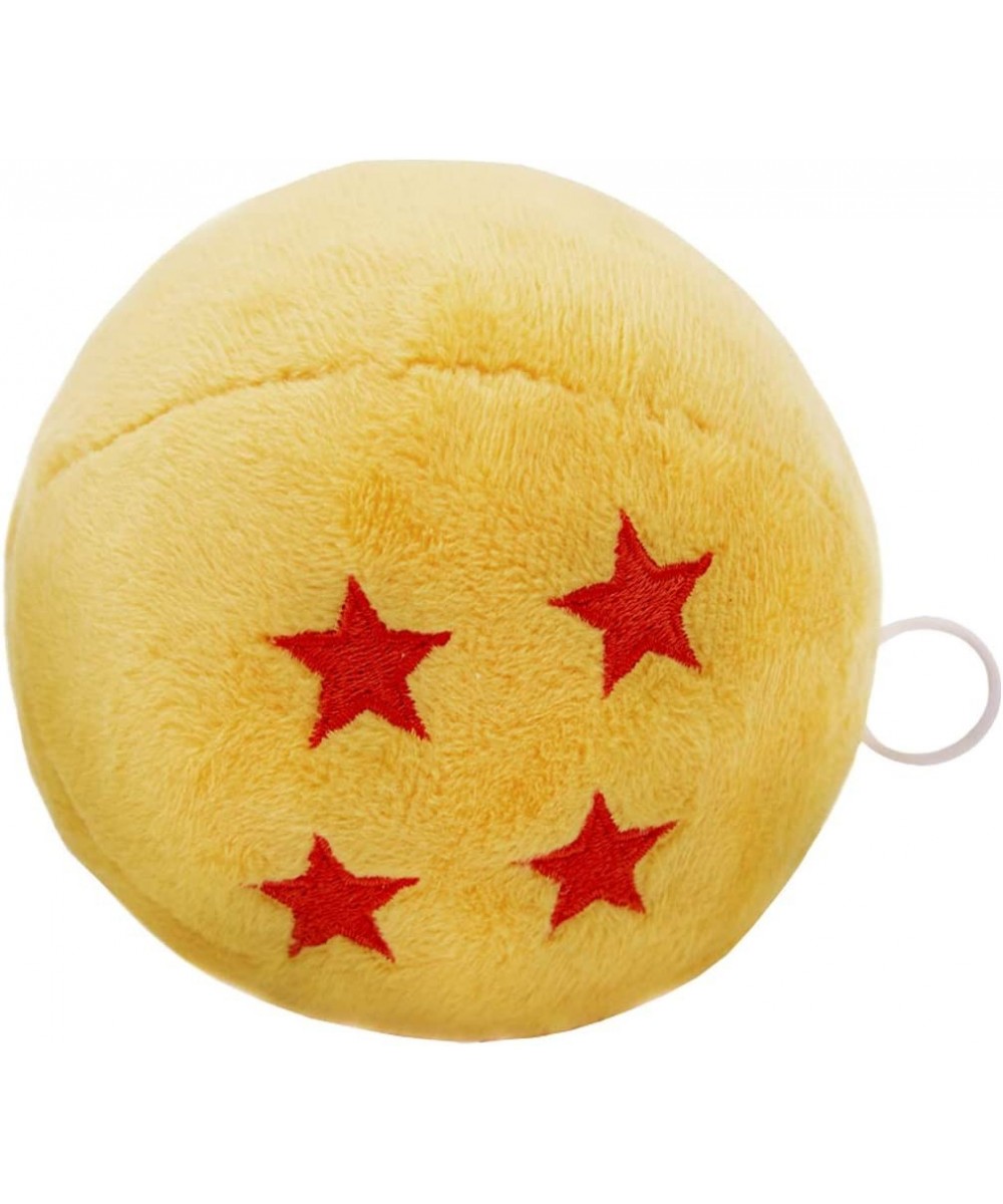 Dragon Ball Z 4 Star Rumbling Soft Yellow Plush Polyester 4" Across DBZ Anime Manga Home Room Décor Essential Plush Accessori...