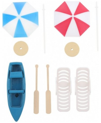 Dollhouse Decor Beach Style Miniature Ornament Kit Set Beach Chair Umbrella Boat for DIY Fairy Garden Plant Decoration $19.38...