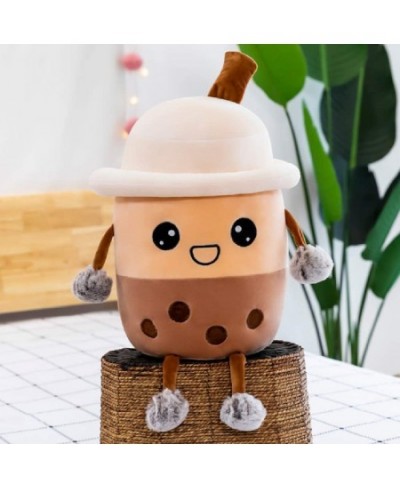 Cute Bubble Tea Doll Plush Toy Pillow Home Decoration Boba Milk Tea Stuffed Toy with Fluffy Furball Hand and Feet Cartoon Fun...