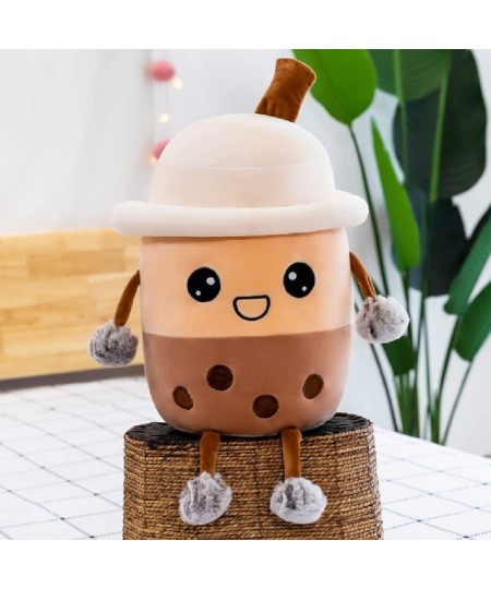 Cute Bubble Tea Doll Plush Toy Pillow Home Decoration Boba Milk Tea Stuffed Toy with Fluffy Furball Hand and Feet Cartoon Fun...