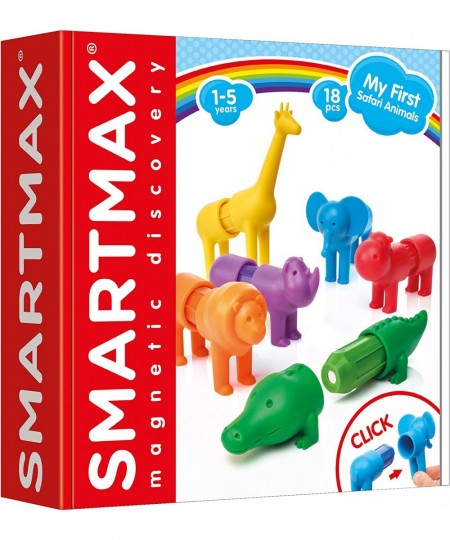 My First Safari Animals STEM Magnetic Discovery Building Set with Soft Animals for Ages 1-5 $39.45 - Kids' Play Animal Figures