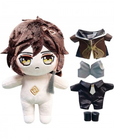 Poseable Genshin Impact Plush Figure 23cm/9inch Raiden Shogun Hutao Kazuha Cosplay Plushie Doll with Changeable Doll Clothes ...