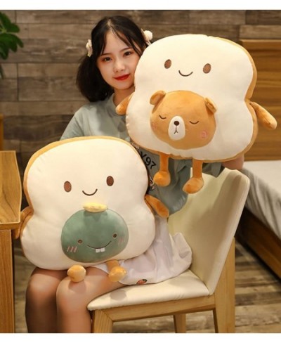 Kawaii Toast Slice Bread Plush Pillow Dinosaur Stuffed Animal Toy Cute Sofa Cushion for All Ages 17.8Inch (Dino) $57.45 - Kid...