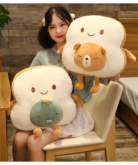 Kawaii Toast Slice Bread Plush Pillow Dinosaur Stuffed Animal Toy Cute Sofa Cushion for All Ages 17.8Inch (Dino) $57.45 - Kid...