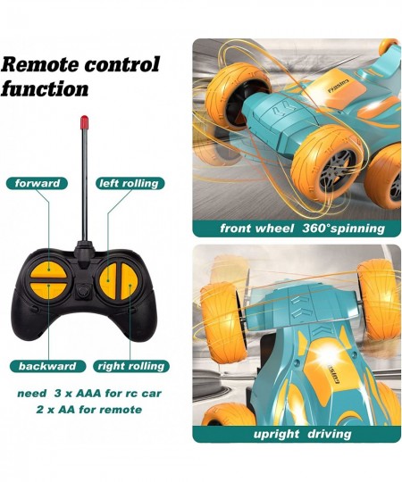 Remote Control Car for Boys 4-7 RC Cars 360° Spins Flips&4-Wheel Drive with Lights& Music Kids Stunt Car Toys for 3 4 5 Year ...