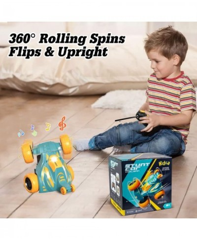 Remote Control Car for Boys 4-7 RC Cars 360° Spins Flips&4-Wheel Drive with Lights& Music Kids Stunt Car Toys for 3 4 5 Year ...