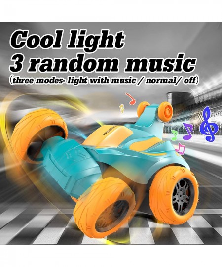 Remote Control Car for Boys 4-7 RC Cars 360° Spins Flips&4-Wheel Drive with Lights& Music Kids Stunt Car Toys for 3 4 5 Year ...