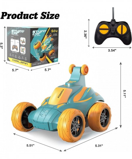 Remote Control Car for Boys 4-7 RC Cars 360° Spins Flips&4-Wheel Drive with Lights& Music Kids Stunt Car Toys for 3 4 5 Year ...