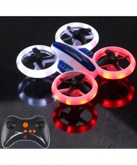 Mini Drone Helicopter UFO Drones for Kids Lighting RC Quadcopter 2.4G 4CH 6 Axis with Fantastic LED Lights Extra Battery Bonu...